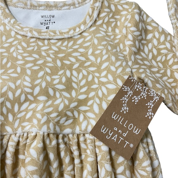 Willow and Wyatt Khaki Gold Girl’s Dress (size: 4T) - Picture 3 of 3